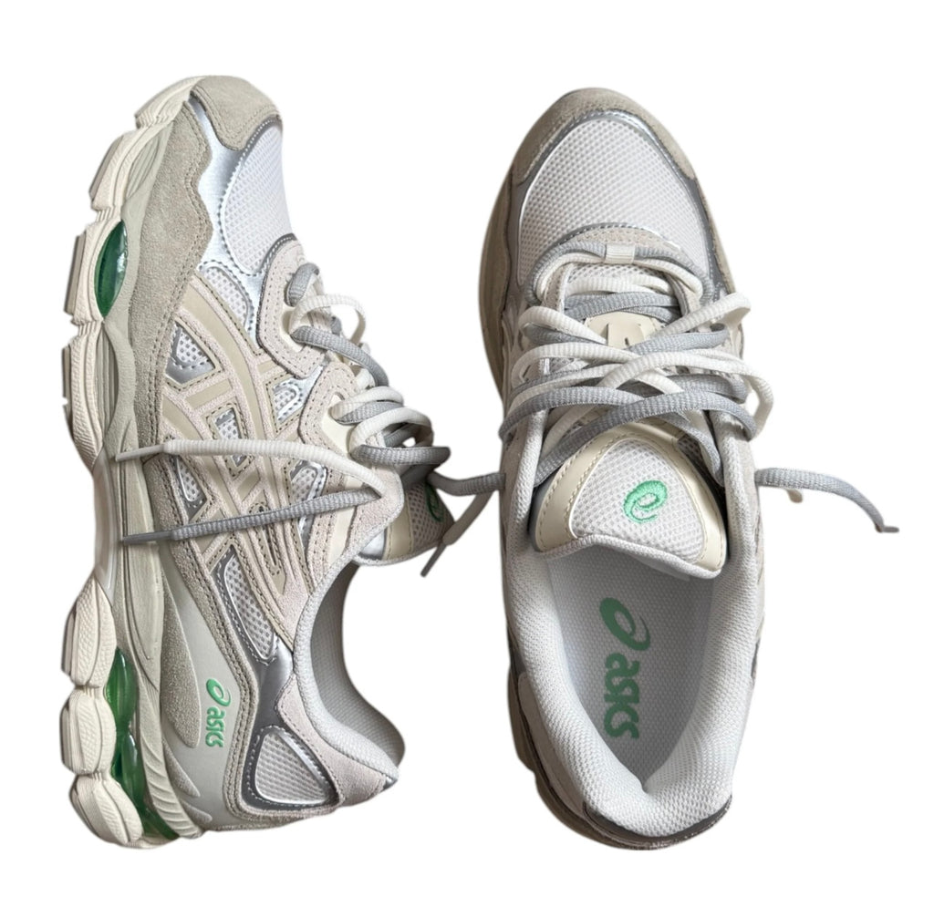 ASICS Gel-NYC-Cream Silver Green Double Laces