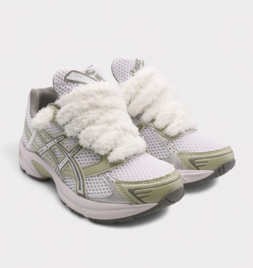 ASICS Gel-1130 White Dried Leaf Green Fluffy Laces