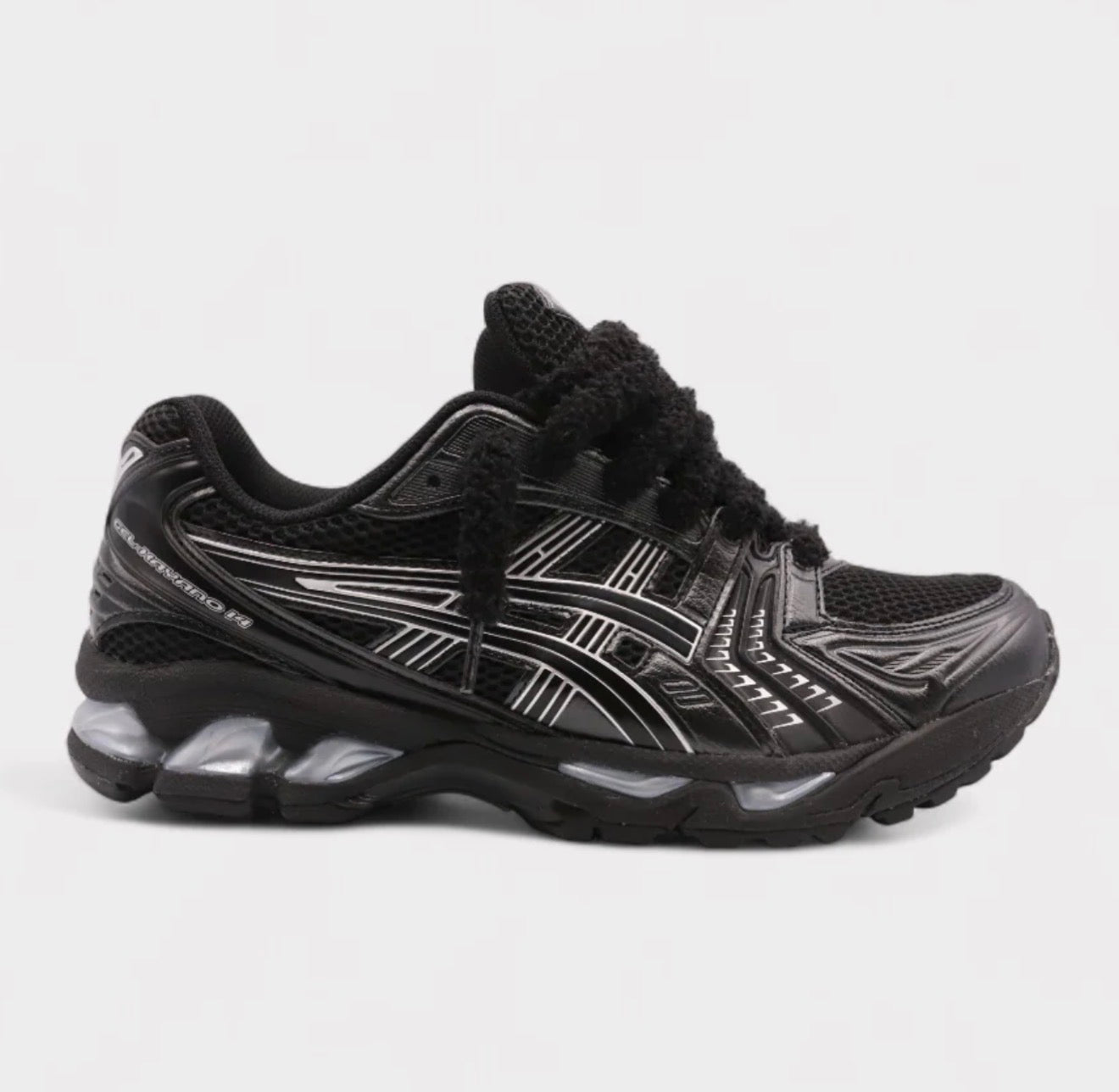 ASICS Gel-Kayano 14-Black Pure Silver Double Laces Black
