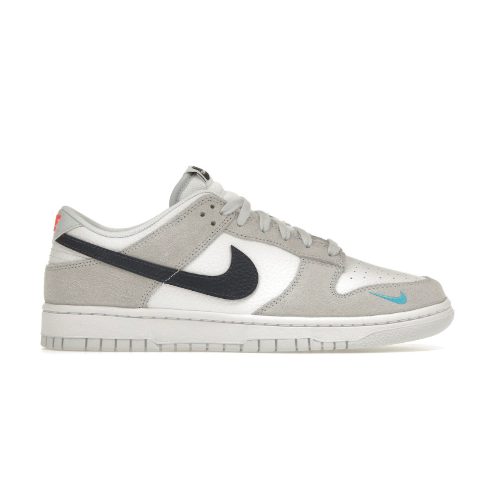 Nike Dunk Low White Grey Aqua Swoosh