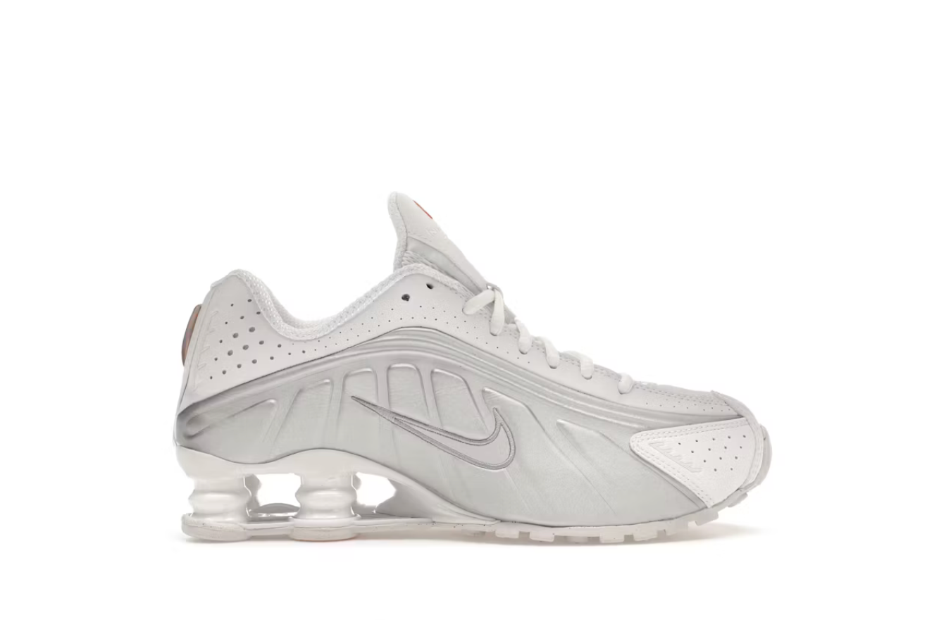 Nike Shox R4 White Metallic Silver