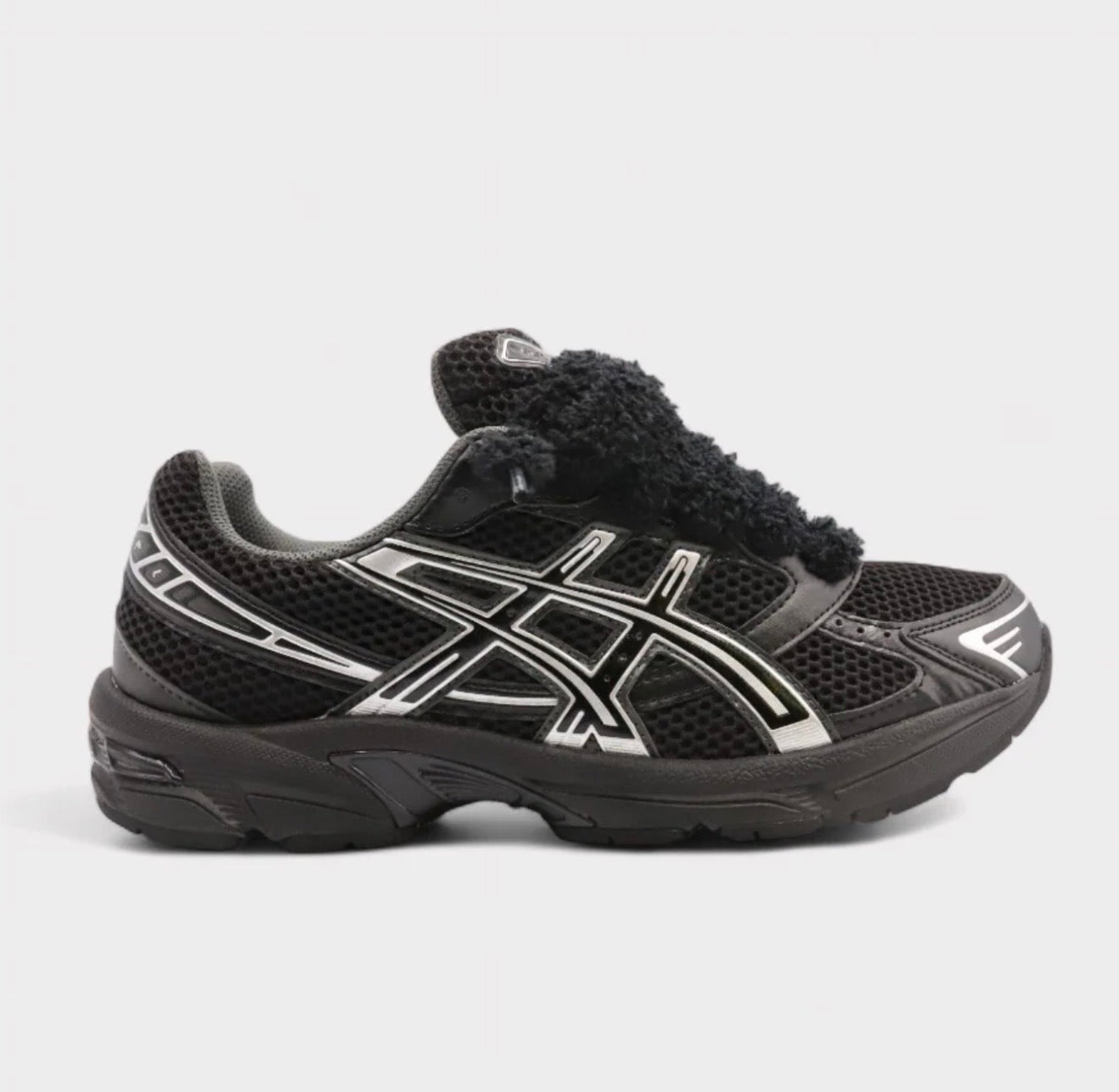 ASICS Gel-1130 Black Pure Silver Fluffy Laces Black