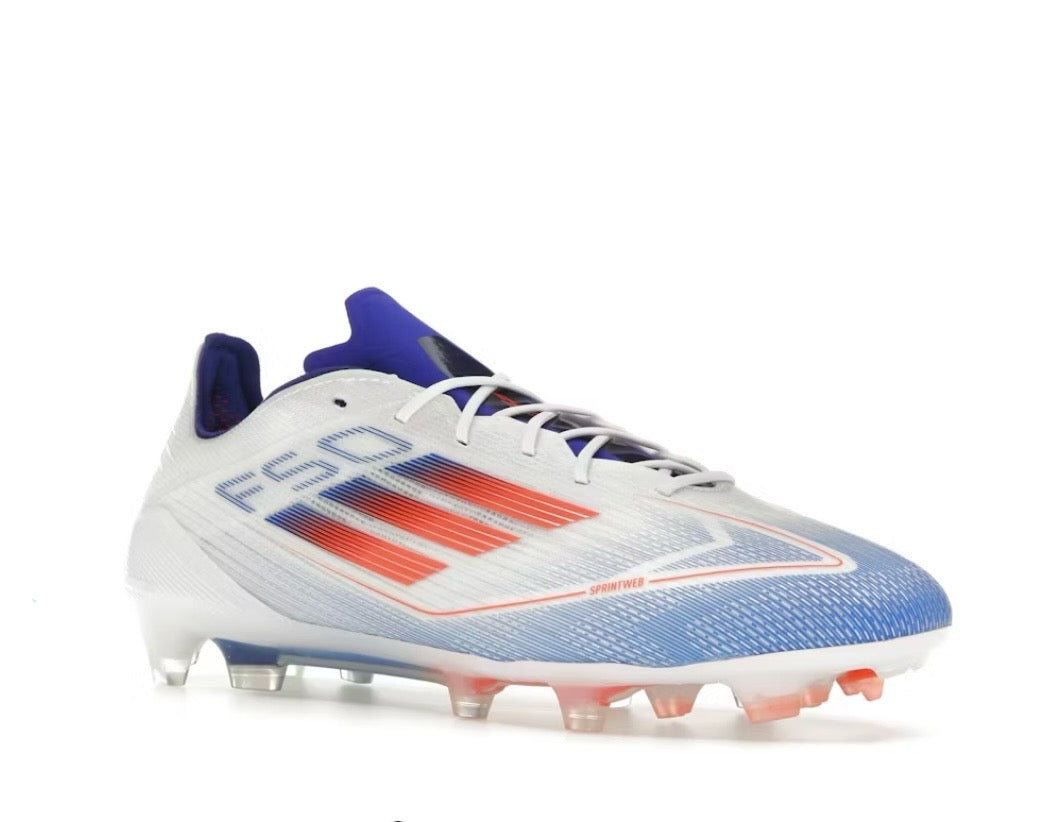 Adidas Adizero F50 Elite FG Cloud Bianco Solar Rosso Blu Lucido