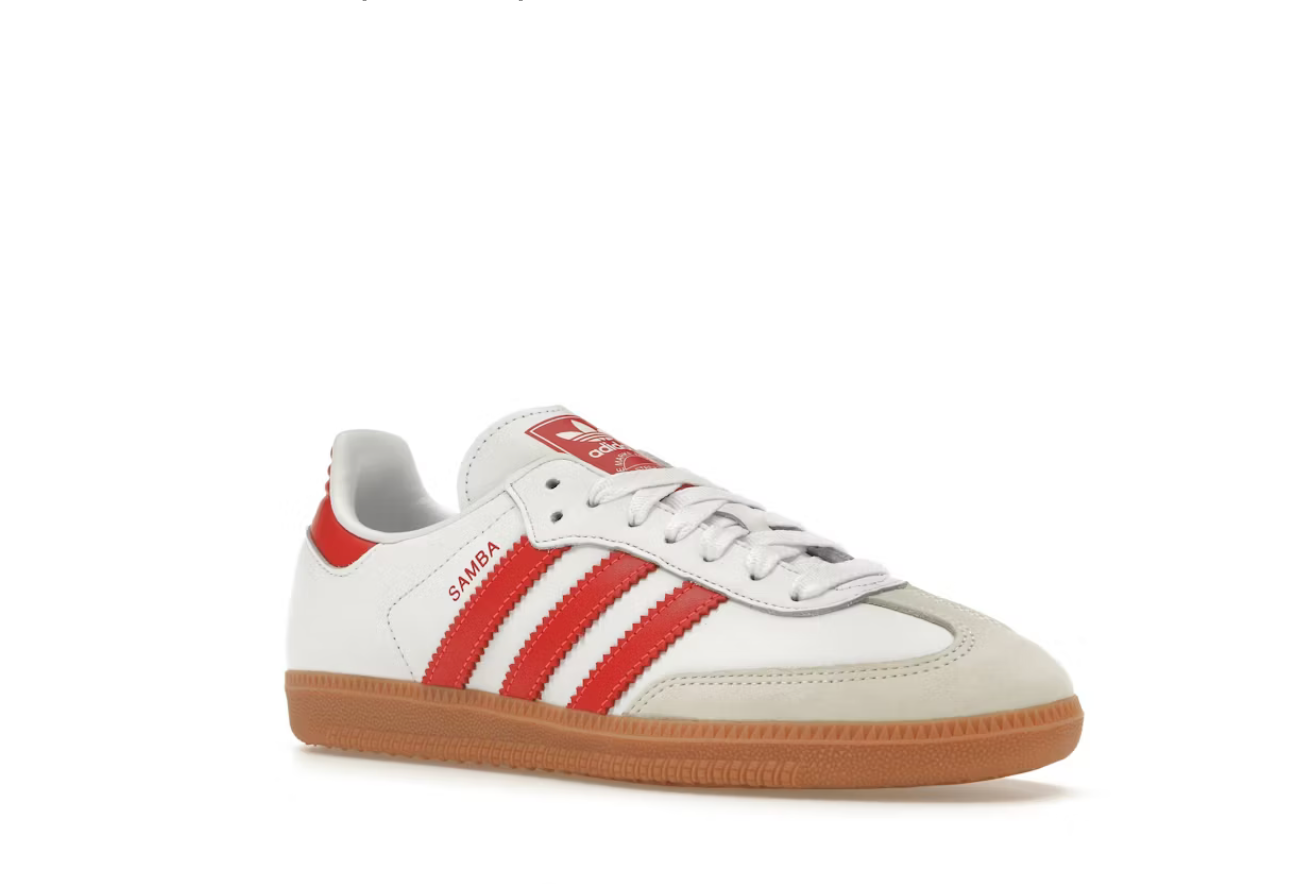 Adidas Samba OG White Solar Red Gum