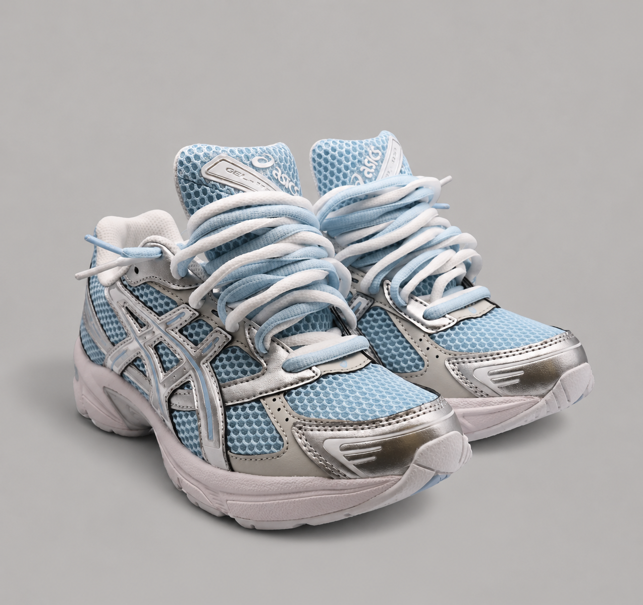 ASICS Gel-1130 Faded Denim Pure Silver Double Lace