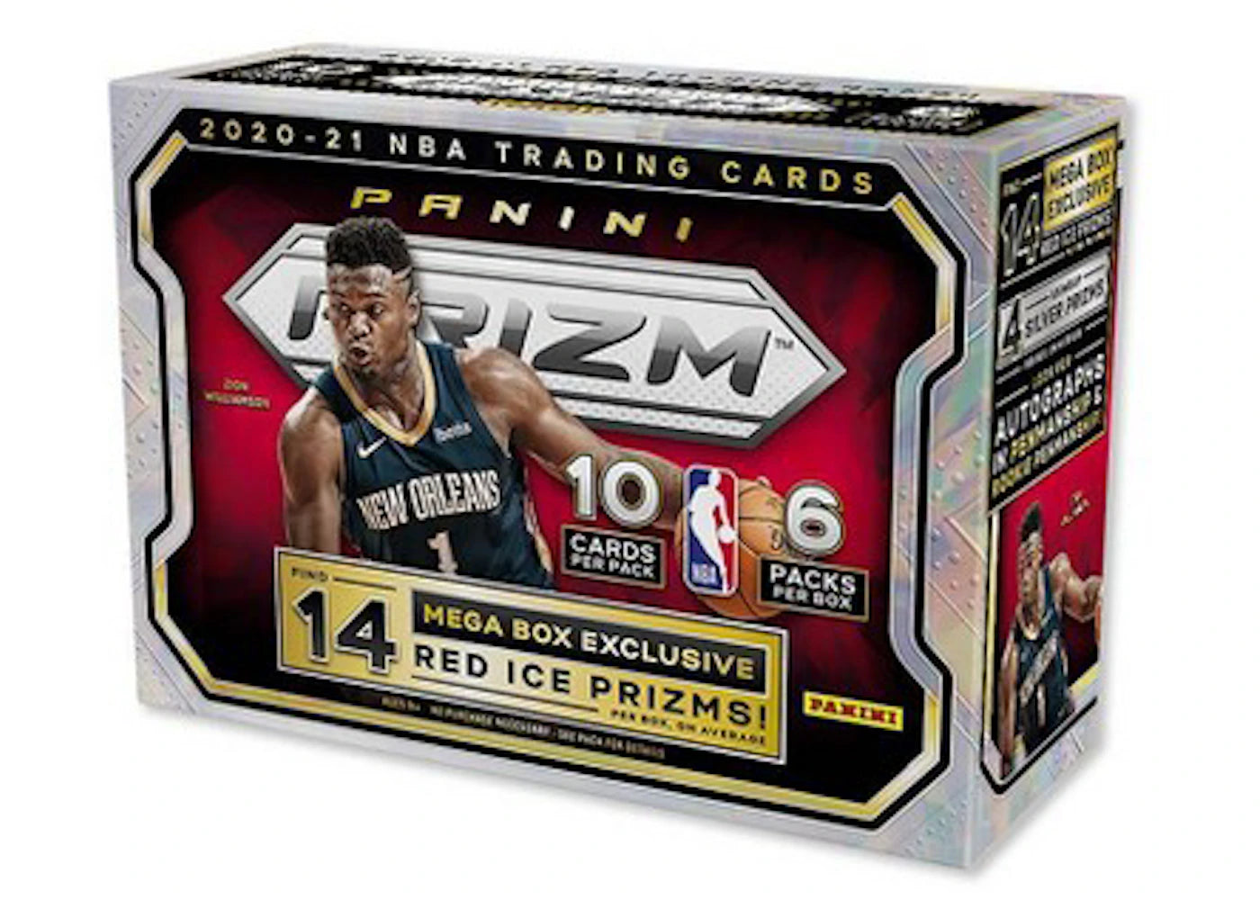 2020-21 Panini Prizm-Basketball Mega Box (Red Ice Prizms) (Red or Blue Box)
