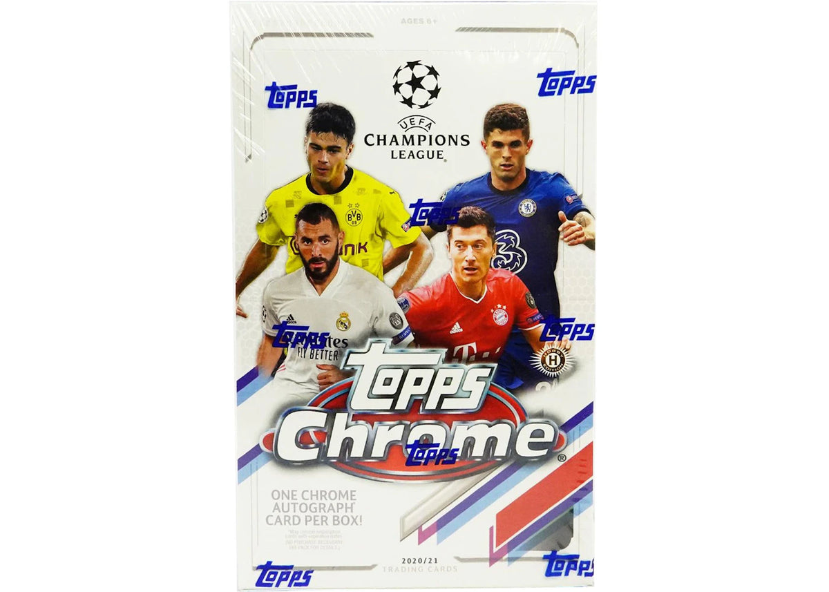 2020-21 Topps Chrome UEFA Champions League Soccer Hobby Box - main view