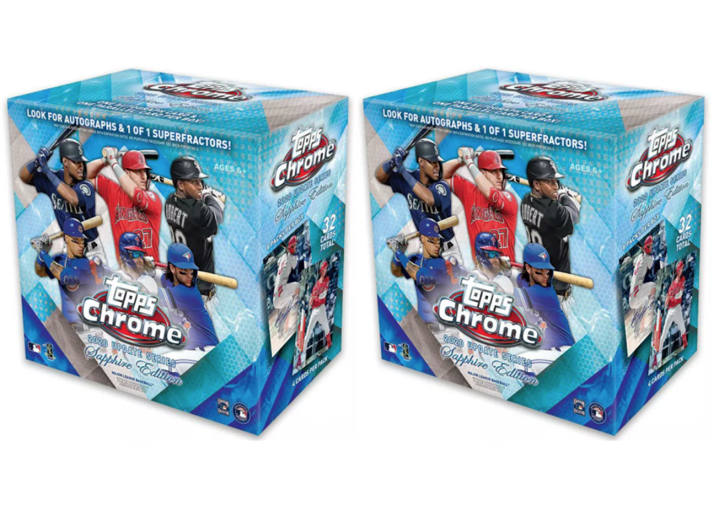 2020 Topps Chrome Update Sapphire Edition-Baseball Box 2x Lot