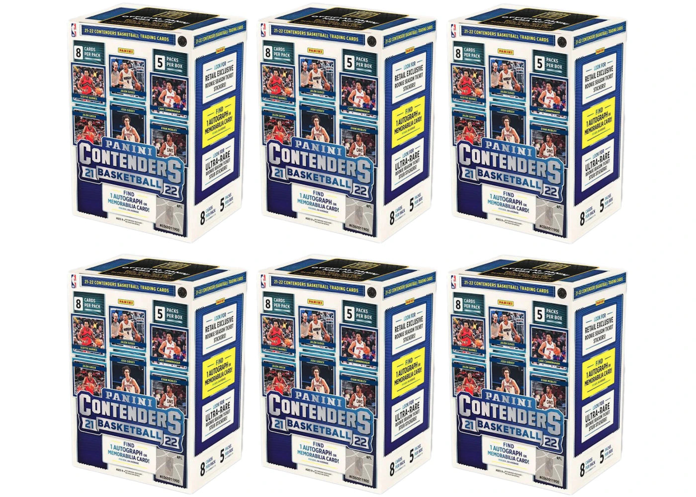 2021-22 Panini Contenders-Basketball Blaster Box (40 Count) 6x Lot