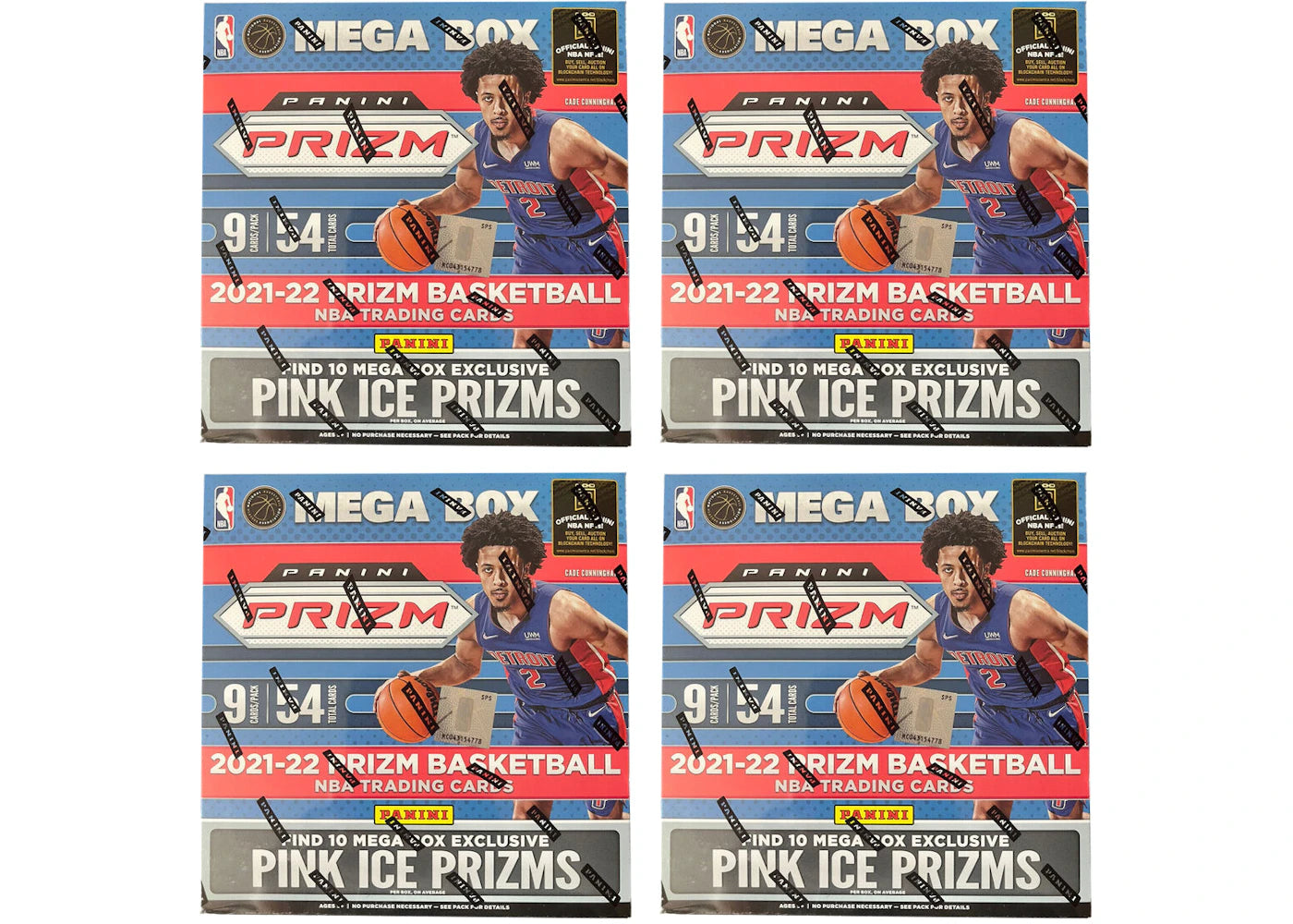 2021-22 Panini Prizm-Basketball Mega Box (Pink Ice Prizms) 4x Lot