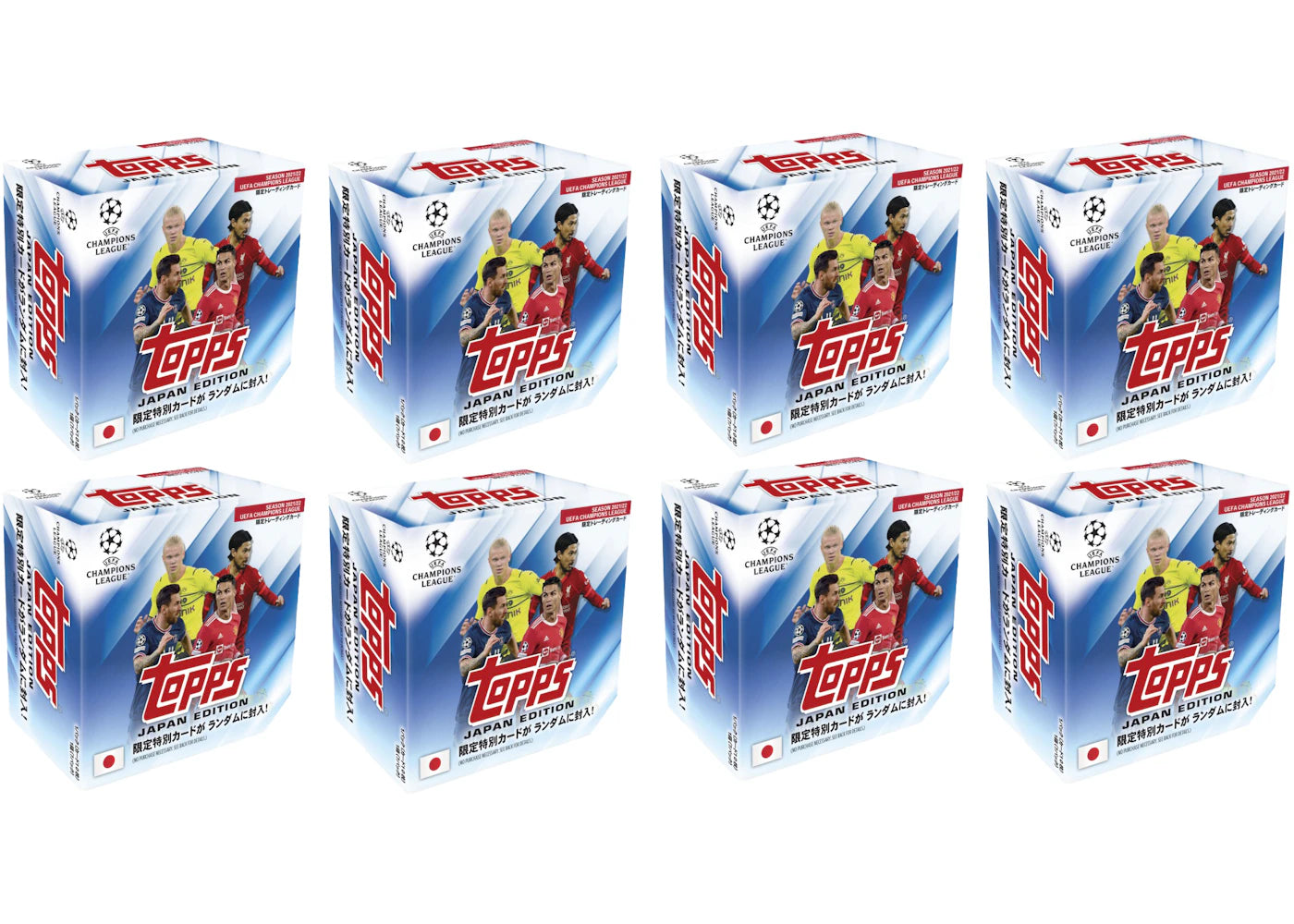 2021-22 Topps Champions League-UEFA Football Japan Edition Hobby Box 8x Lot