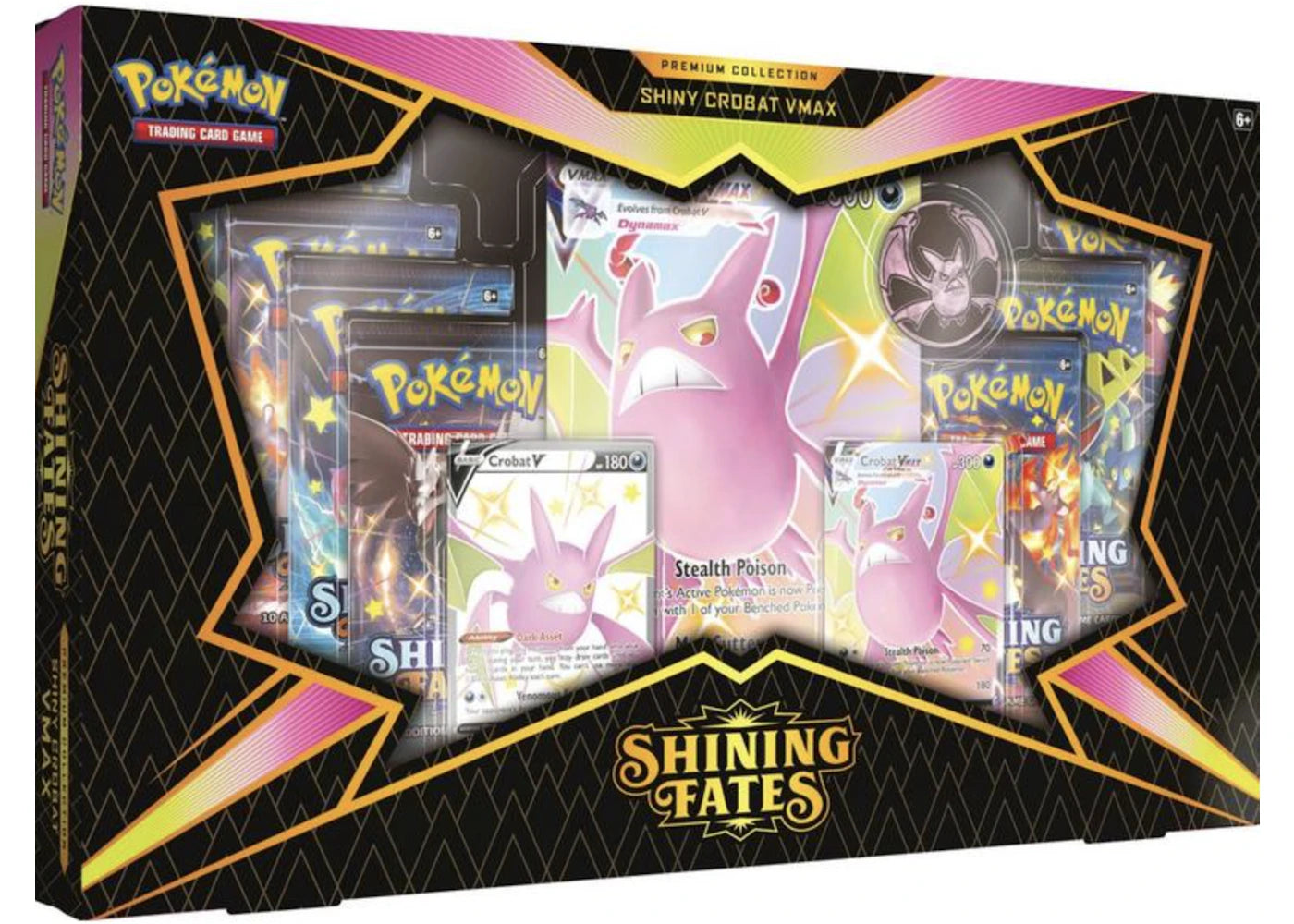 Pokémon TCG Sword & Shield Shining Fates Shiny Crobat VMAX Premium Collection - main view