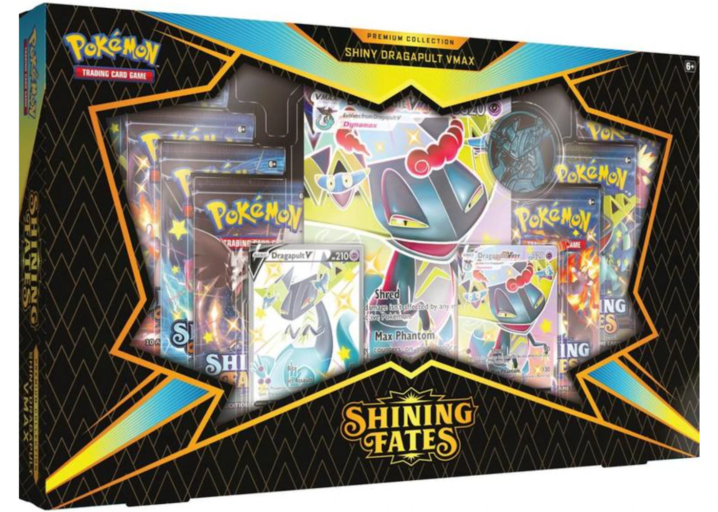 Pokémon TCG Sword & Shield Shining Fates Shiny Dragapult VMAX Premium Collection - main view