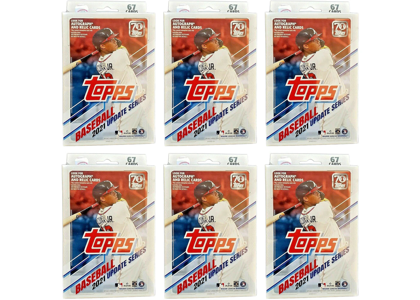 2021 Topps Update Series-Baseball Hanger Box 6x Lot