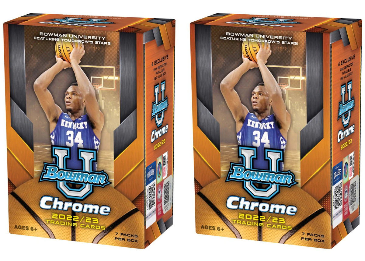 2022-23 Bowman University Chrome Basketball Blaster Box 2x Lot - main view