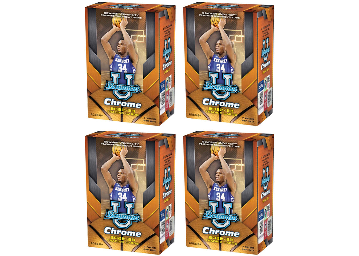 2022-23 Bowman University Chrome Basketball Blaster Box 4x Lot - main view