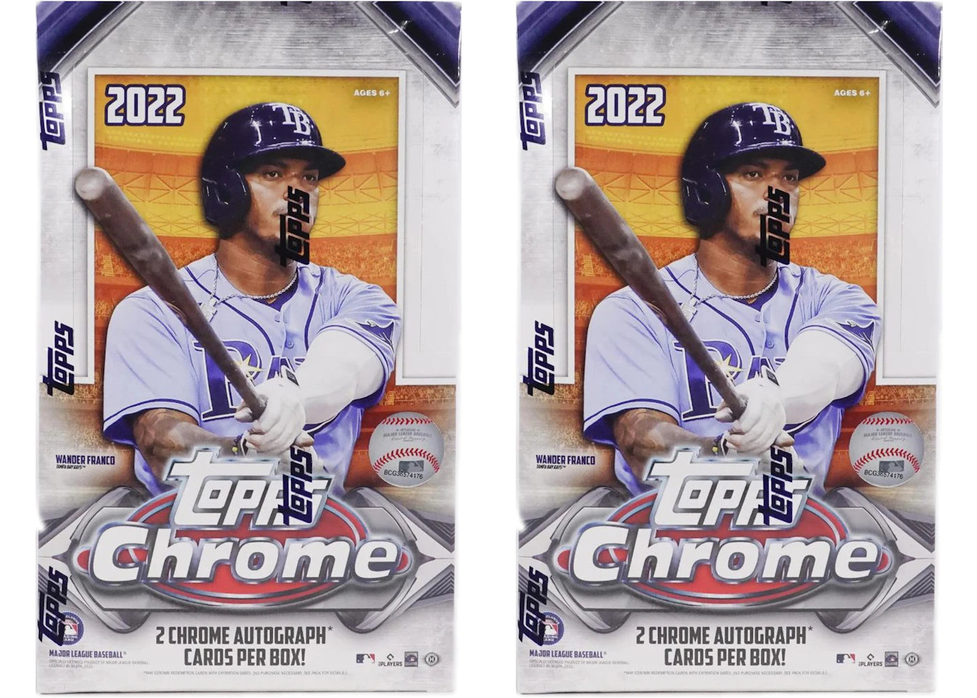 2022 Topps Chrome-Baseball Hobby Box 2x Lot (Bonus Pack Not Included)