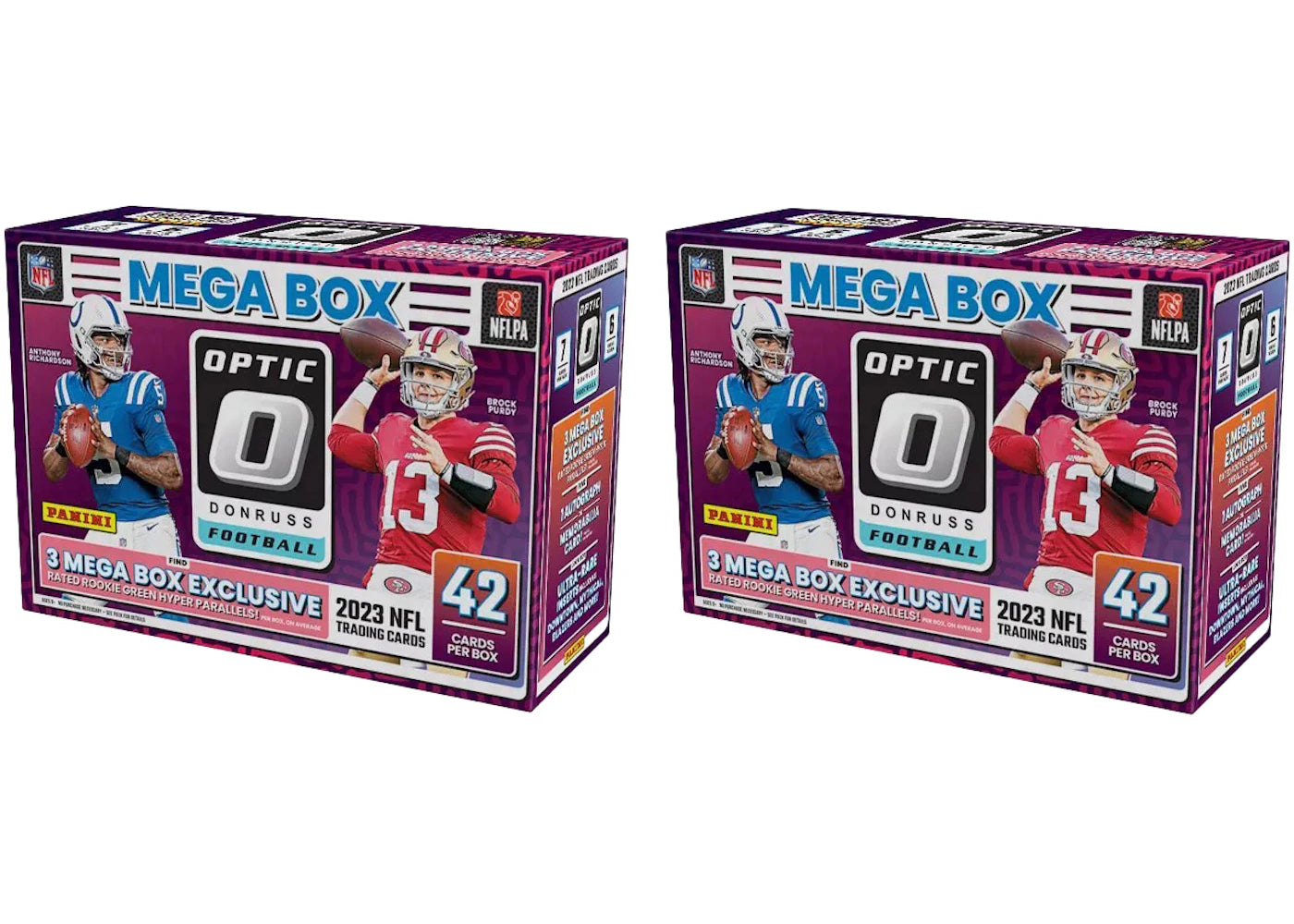 2023 Panini Donruss Optic-Football Mega Box (Green Hyper Parallels) 2x Lot