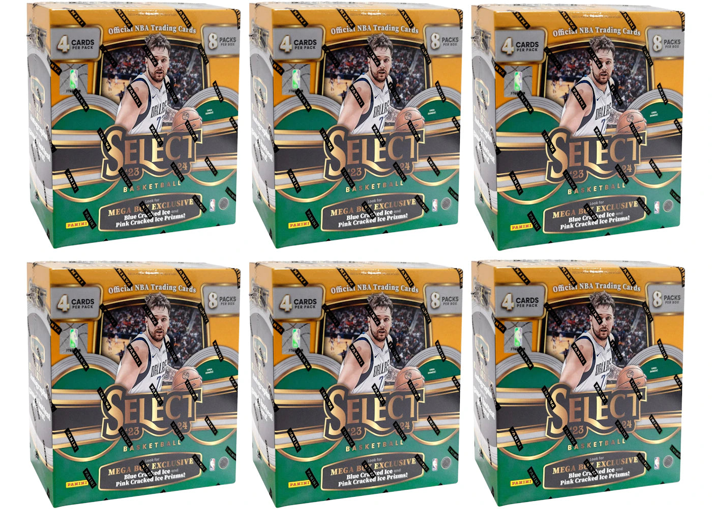 2023 Panini Select-Basketball Mega Box (Blue/Pink Cracked Ice Prizms) 6x