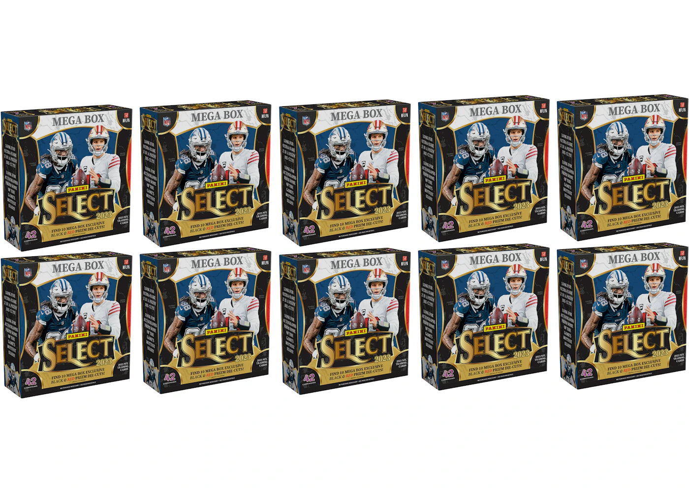2023 Panini Select-Football Mega Box (Black and Red Die-Cuts) 10x Lot