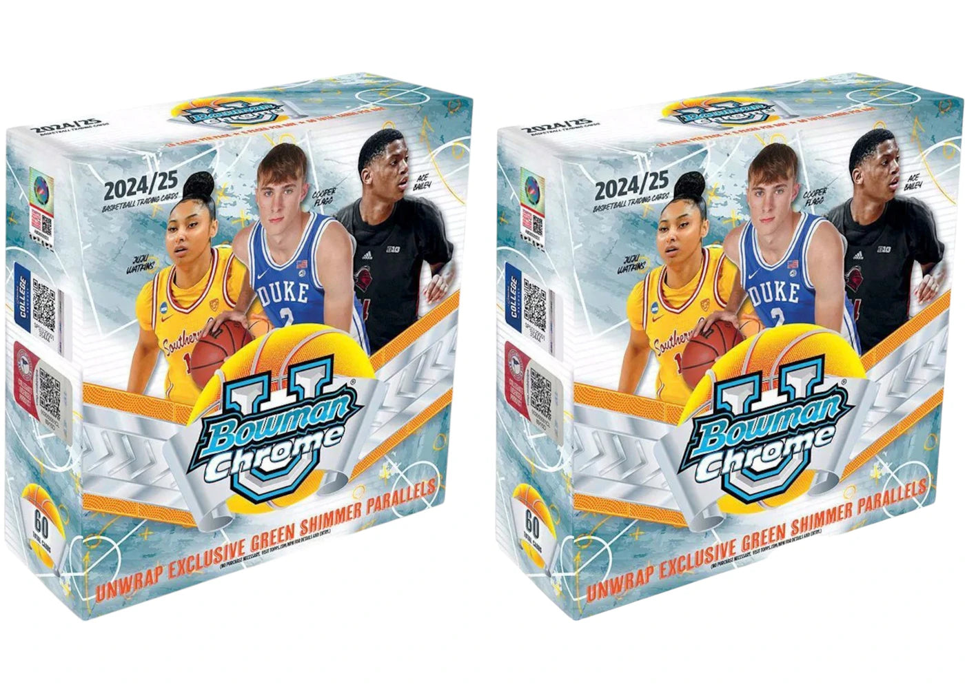2024-25 Bowman Chrome-University Basketball Mega Box 2x Lot