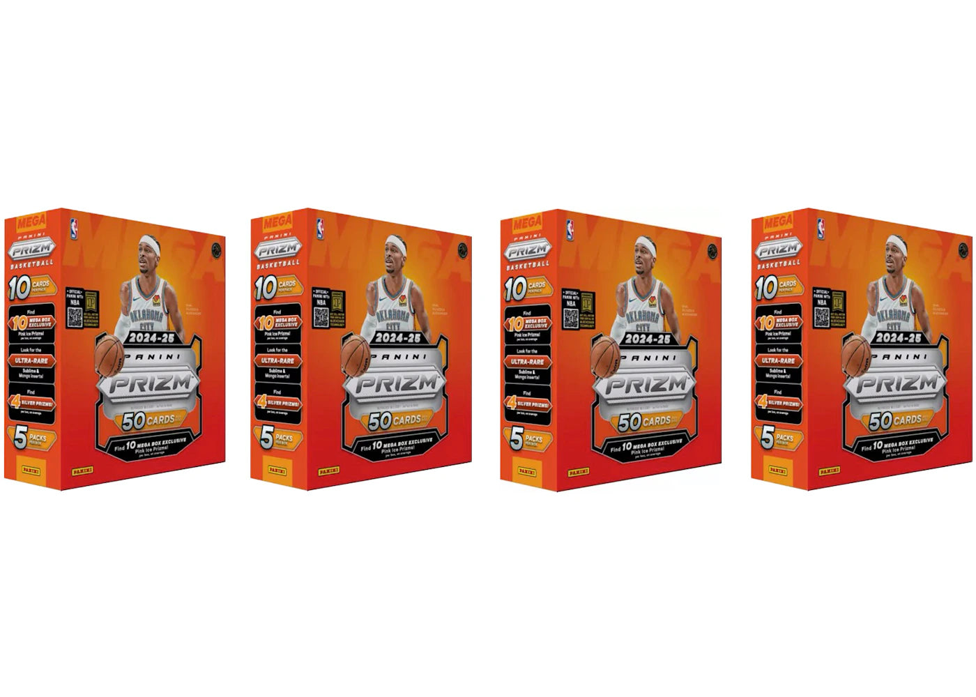 2024-25 Panini Prizm-Basketball NBA Mega Box 4x Lot
