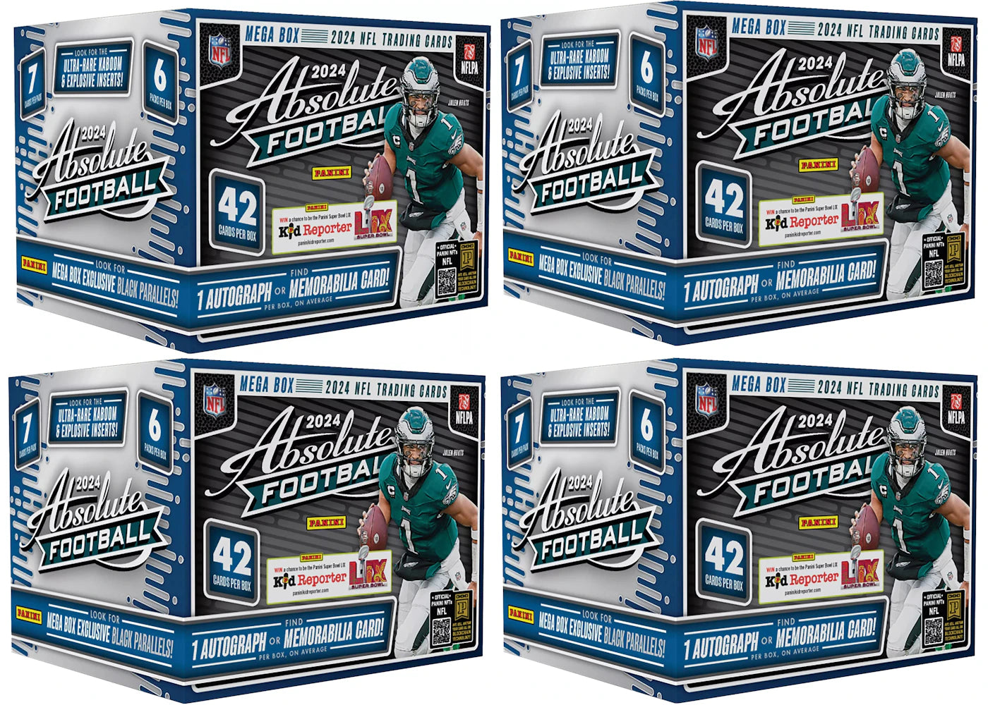 2024 Panini Absolute-Football Mega Box 4x Lot