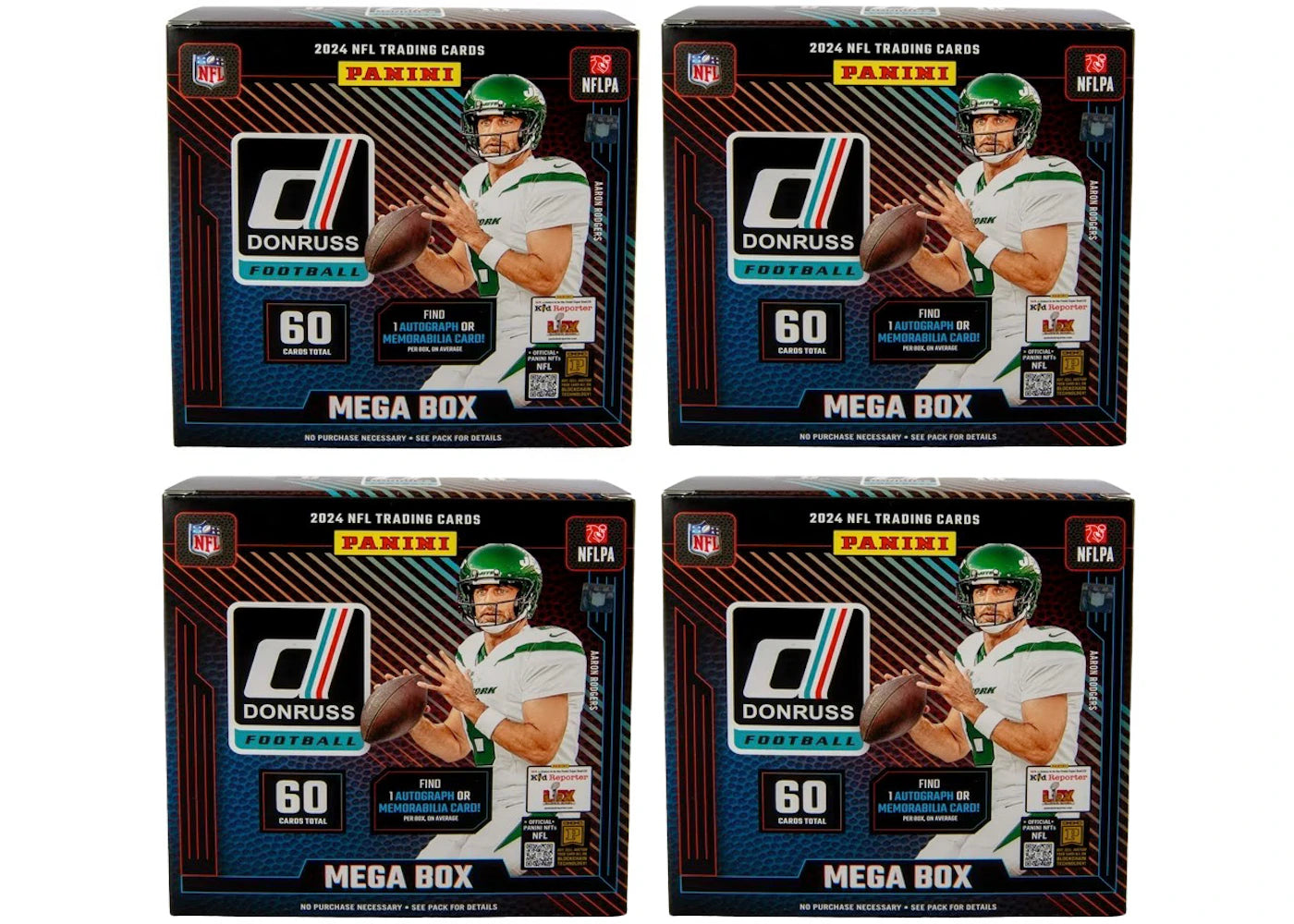 2024 Panini Donruss-Football Mega Box Red Wave 4x Lot