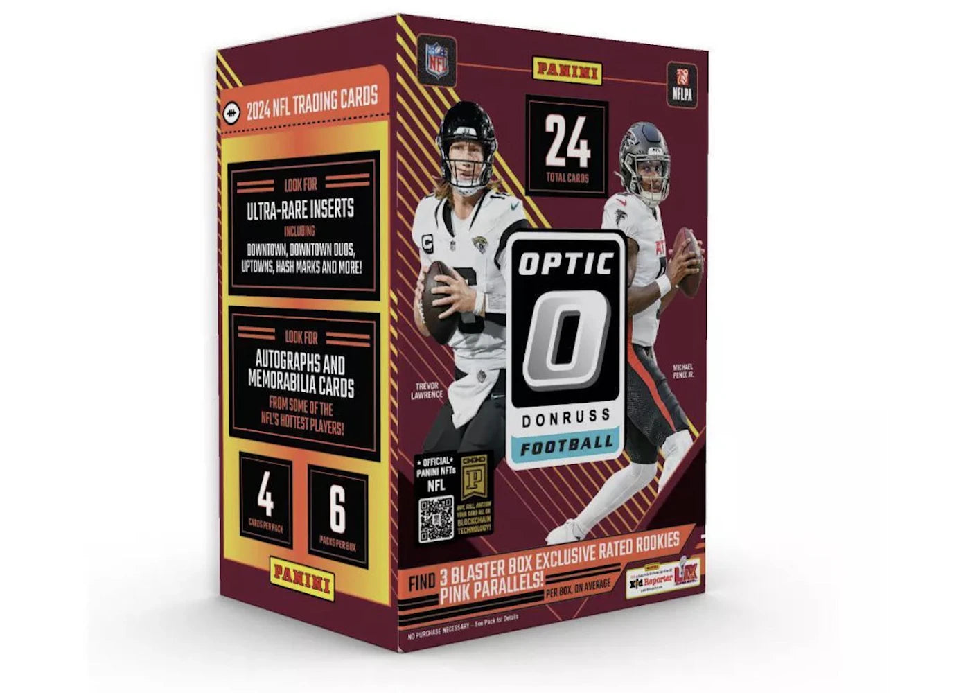 2024 Panini Optic Donruss-NFL Football Blaster Box (Pink Parallels)