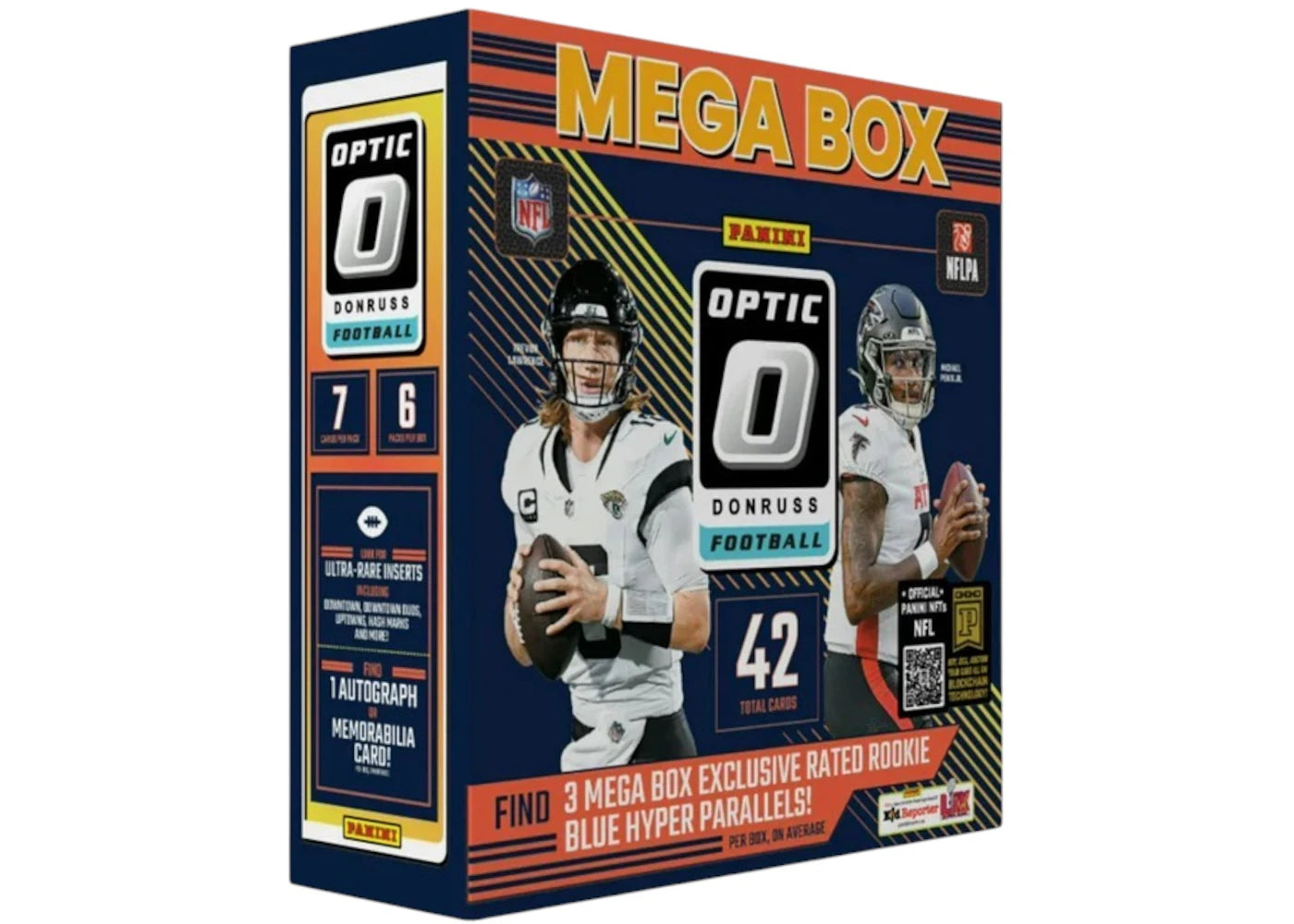2024 Panini Optic Donruss-NFL Football Mega Box (Blue Hyper Parallels)
