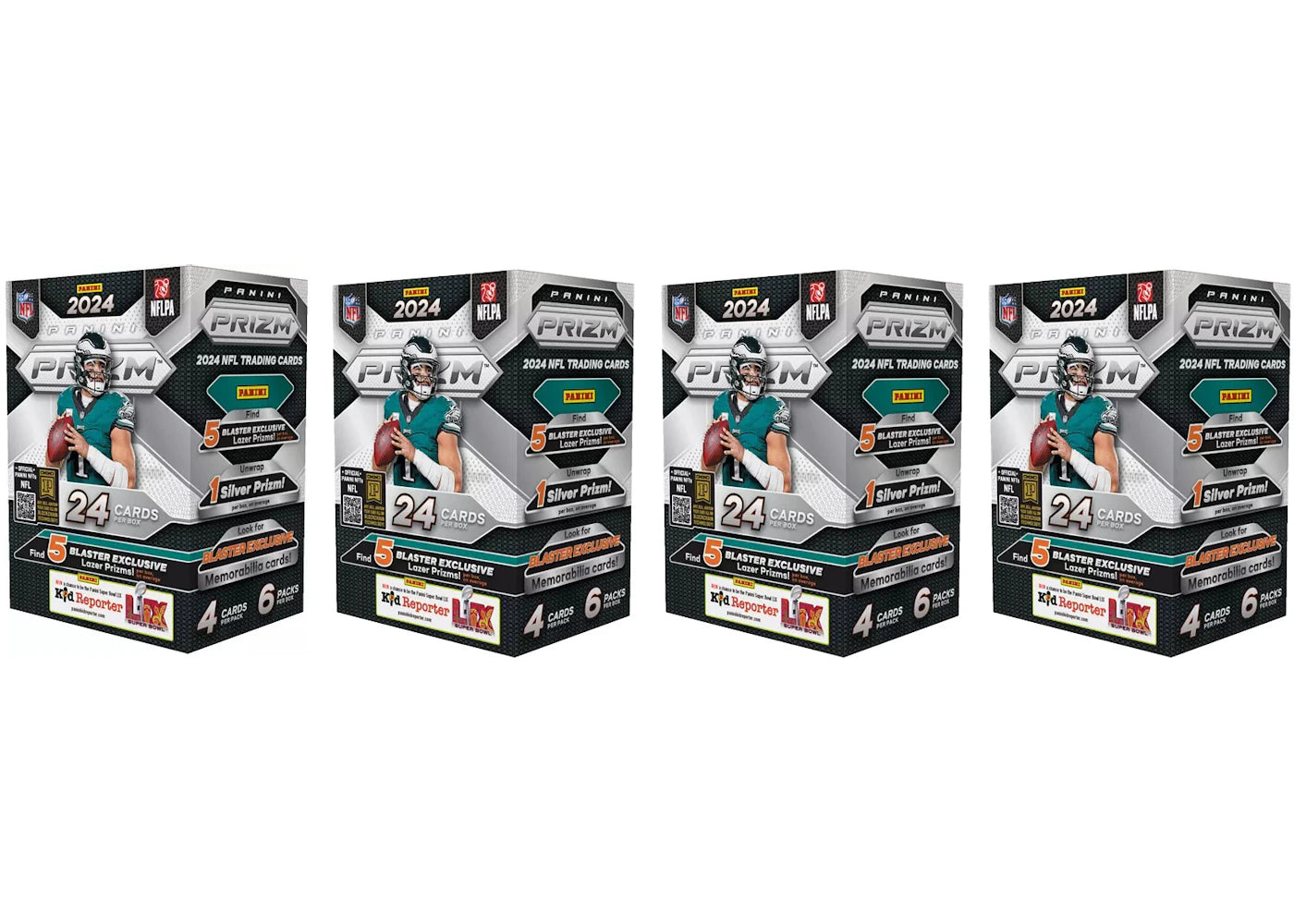 2024 Panini Prizm-Football Blaster Box 4x Lot (Lazer Prizm)