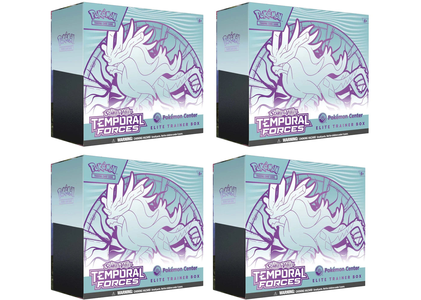 2024 Pokémon Scarlet & Violet-Temporal Forces (Walking Wake) Pokemon Center Elite Trainer Box 4x Lot
