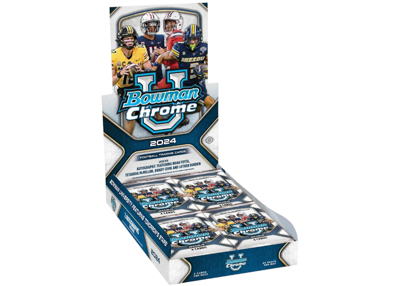 2024 Topps Bowman University Chrome-Football Hobby Box