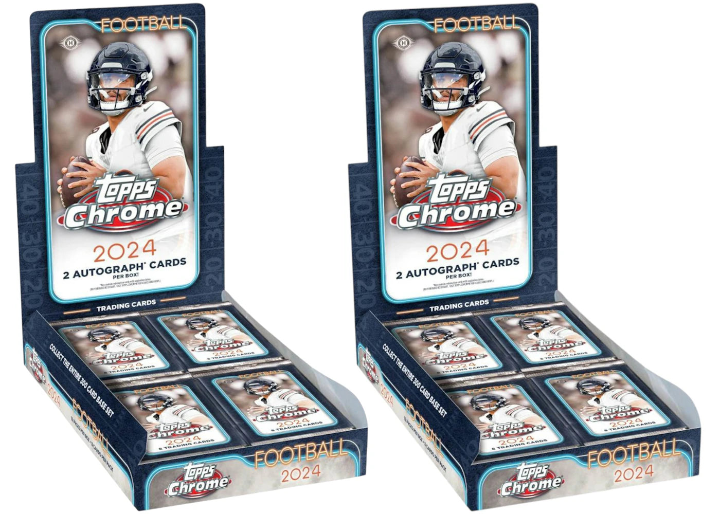 2024 Topps Chrome-Football Hobby Box 2x Lot