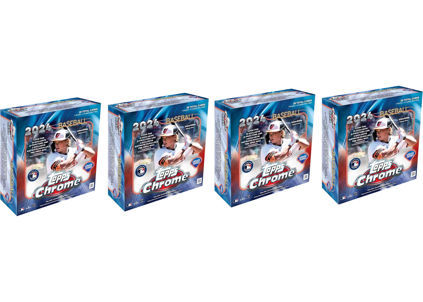 2024 Topps Chrome Update Series-Baseball Mega Box 4x Lot