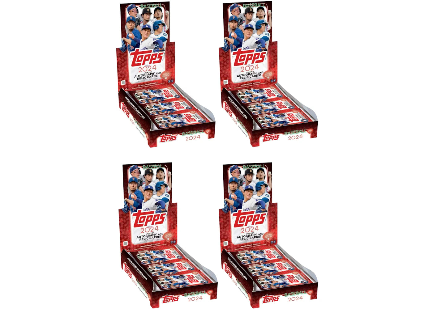 2024 Topps Japan Edition-MLB Baseball Hobby Box 4x Lot