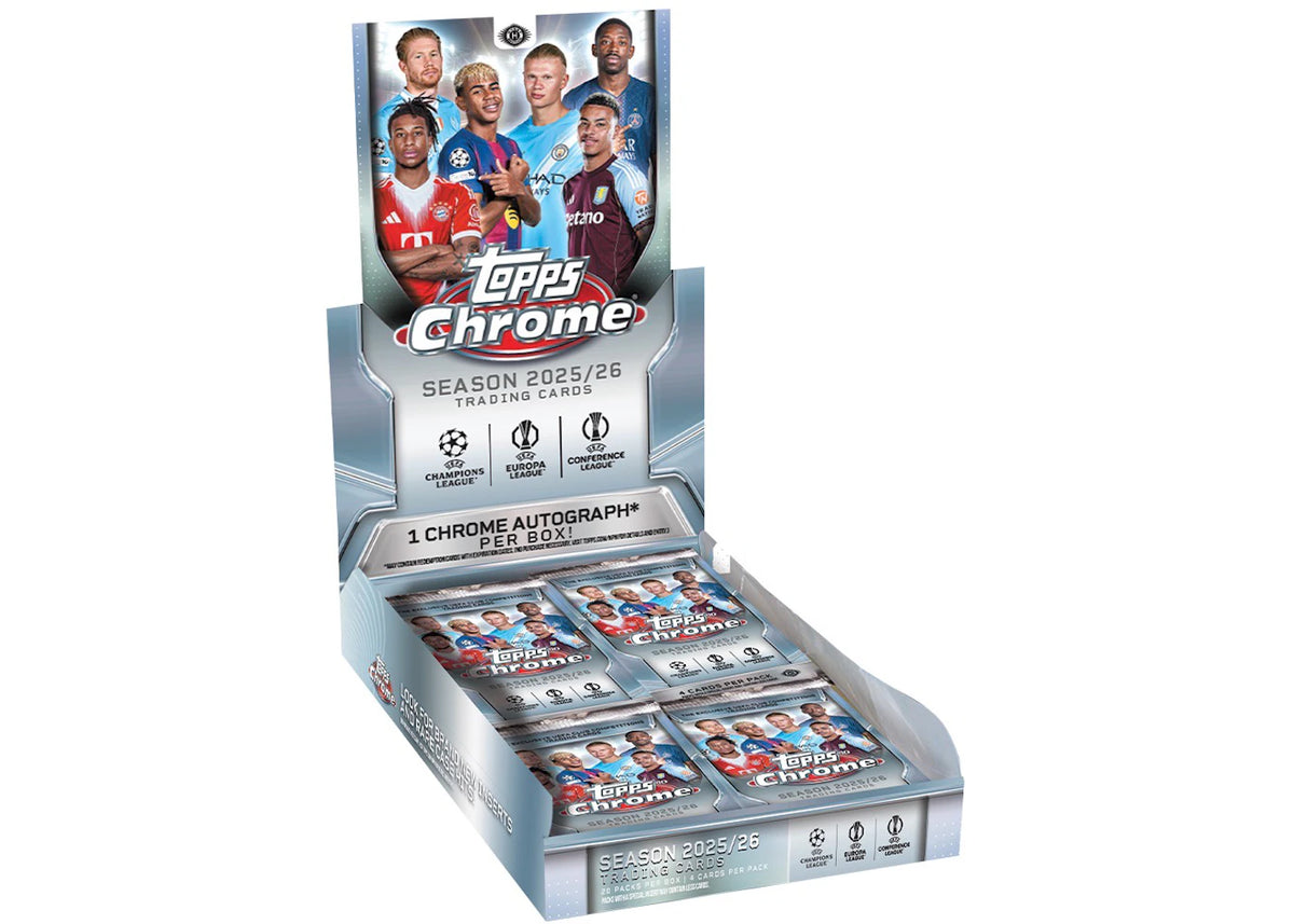 2025/26 Topps Chrome UEFA Club Competitions Hobby Box - main view