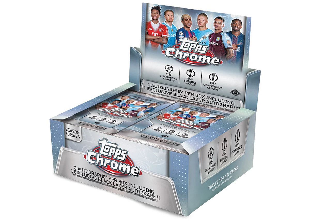 2025/26 Topps Chrome UEFA Club Competitions Jumbo Box - main view