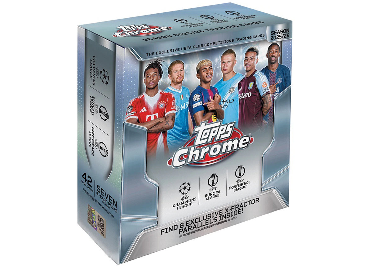 2025/26 Topps Chrome UEFA Club Competitions Mega Box - main view
