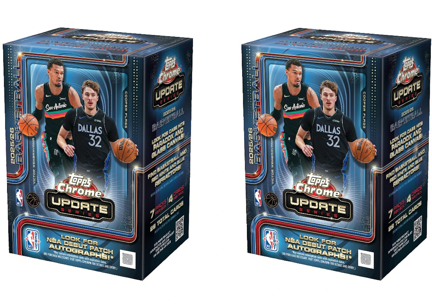 2025-26 Topps Chrome Update Basketball Value Box 2x Lot - main view