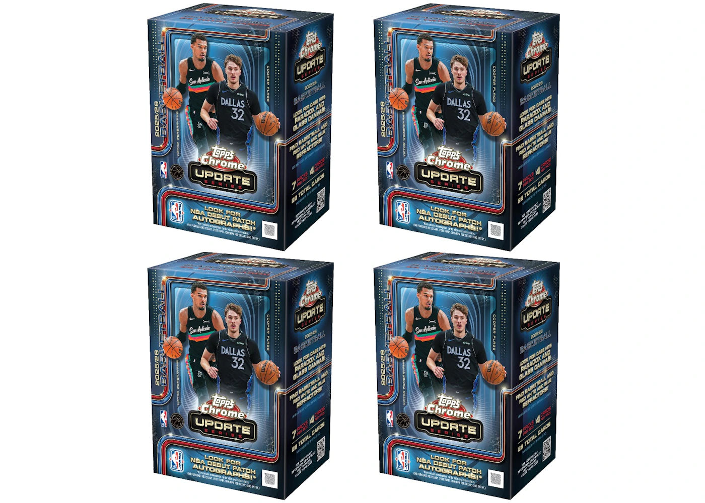 2025-26 Topps Chrome Update Basketball Value Box 4x Lot - main view