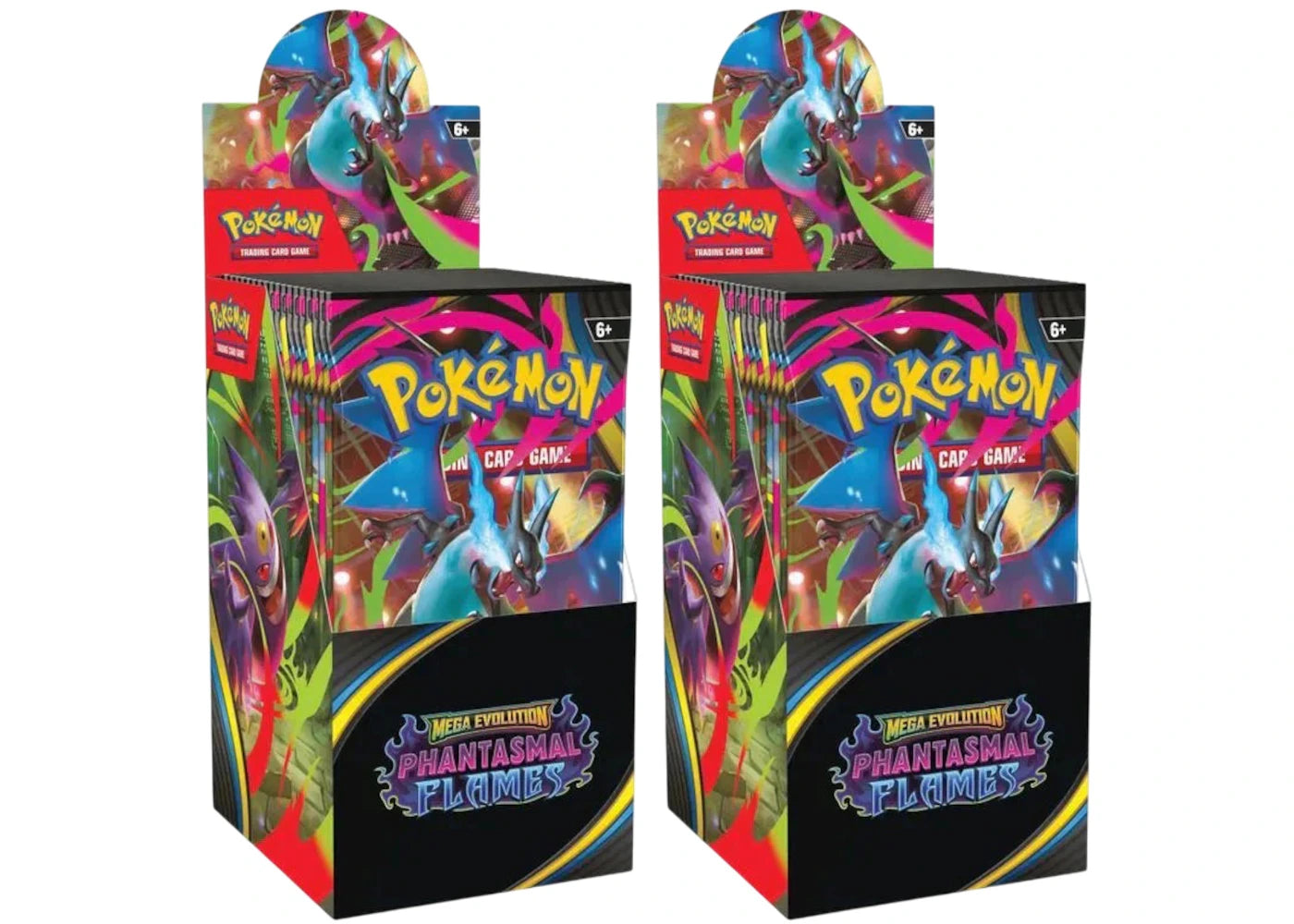2025 Pokémon Mega Evolution Phantasmal Flames Half Booster Box 2x Lot - main view