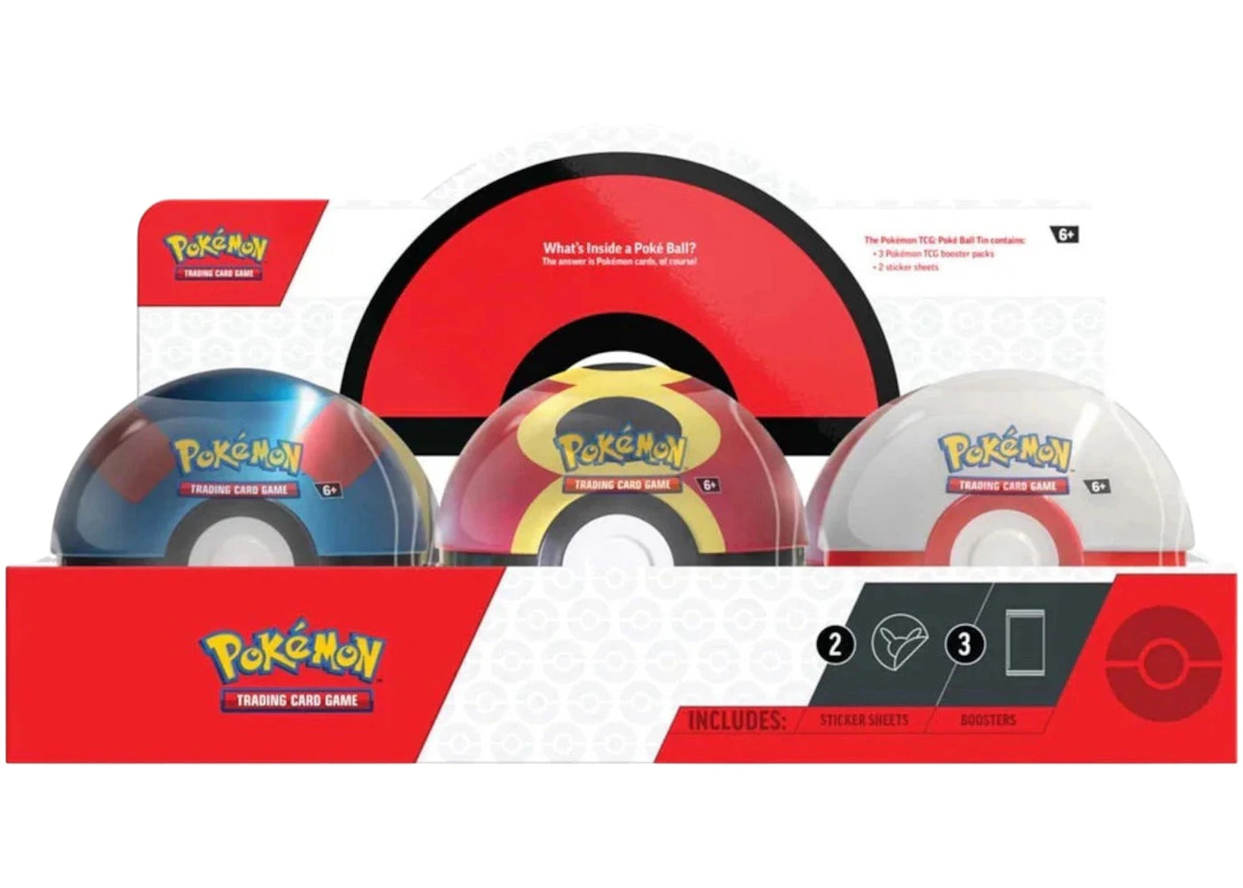 2025 Pokémon Poke Ball Winter 6 Tin Case - main view