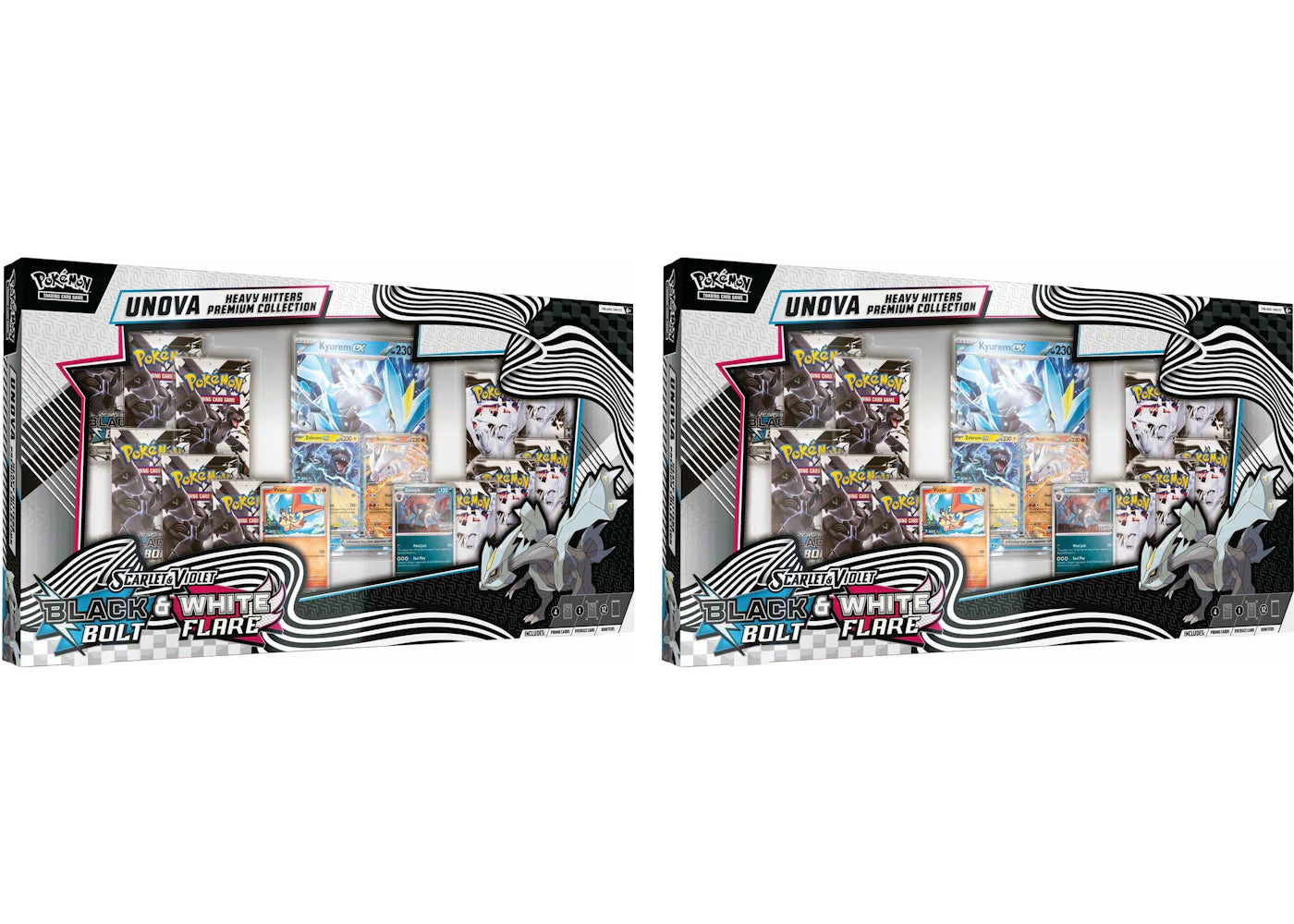 2025 Pokémon Scarlet & Violet Black Bolt & White Flare Unova Heavy Hitters Premium Collection  2x Lot