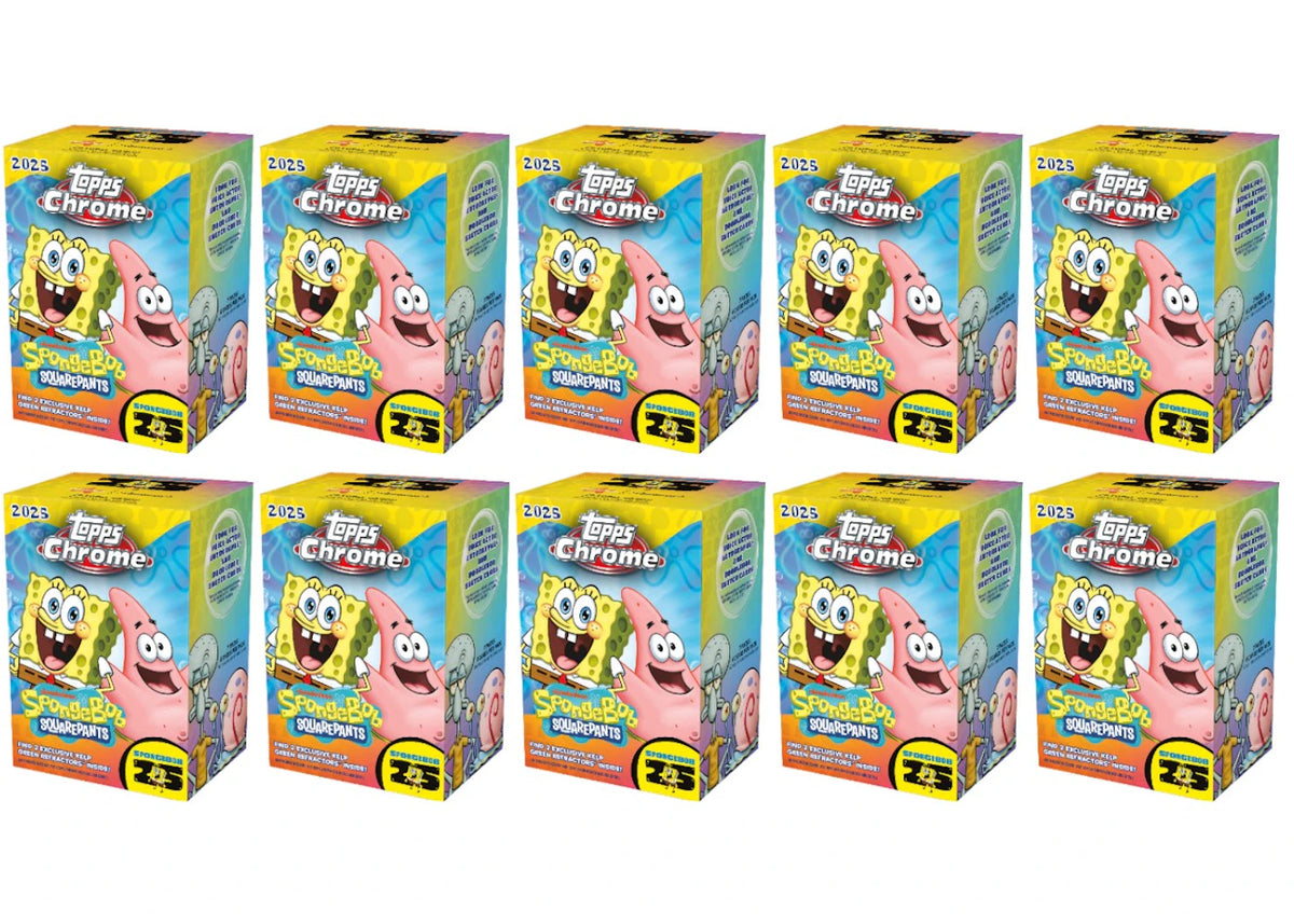 2025 Topps Chrome SpongeBob 25th Anniversary Blaster Box 10x Lot - main view