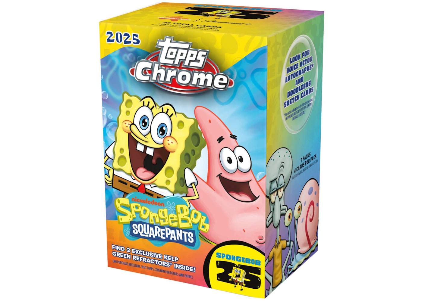2025 Topps Chrome SpongeBob 25th Anniversary Blaster Box - main view