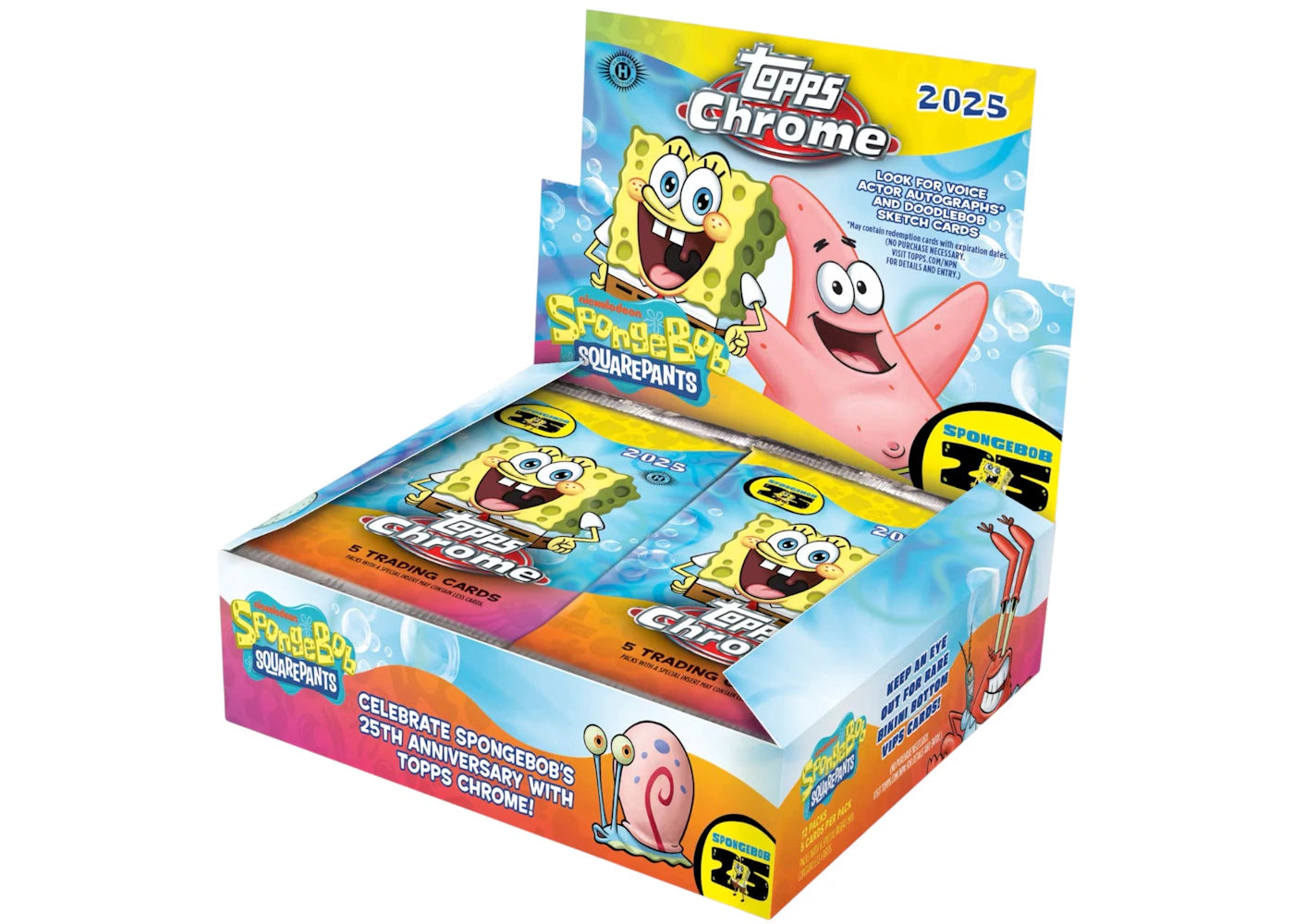 2025 Topps Chrome SpongeBob 25th Anniversary Hobby Box - main view