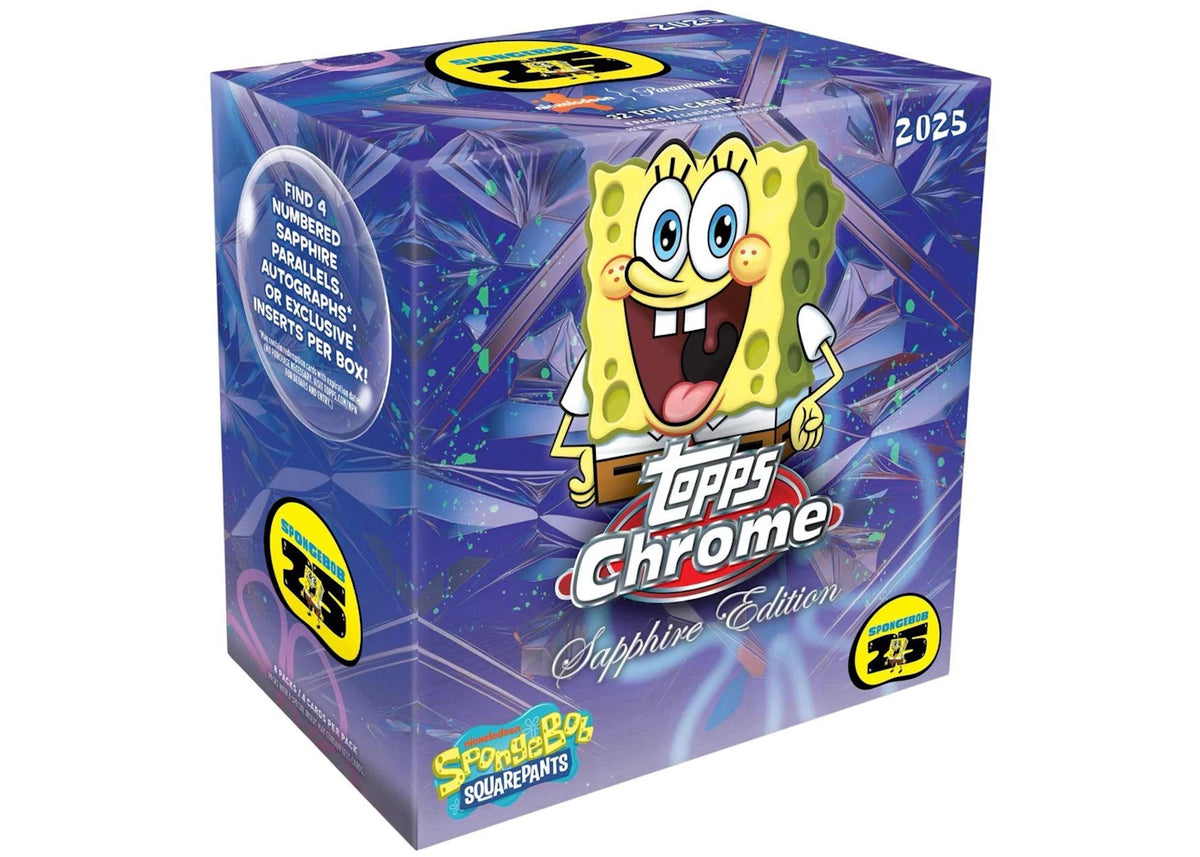 2025 Topps Chrome Spongebob Sapphire Edition Hobby Box - main view