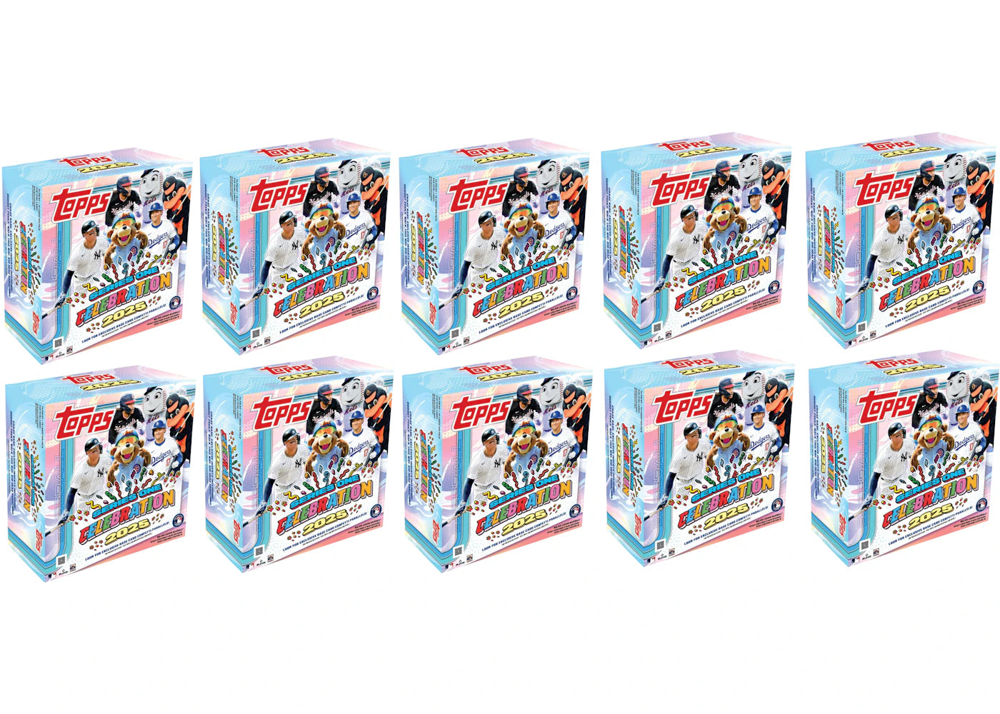 2025 Topps Series 1 Celebration-MLB Baseball Mega Box 10x Lot