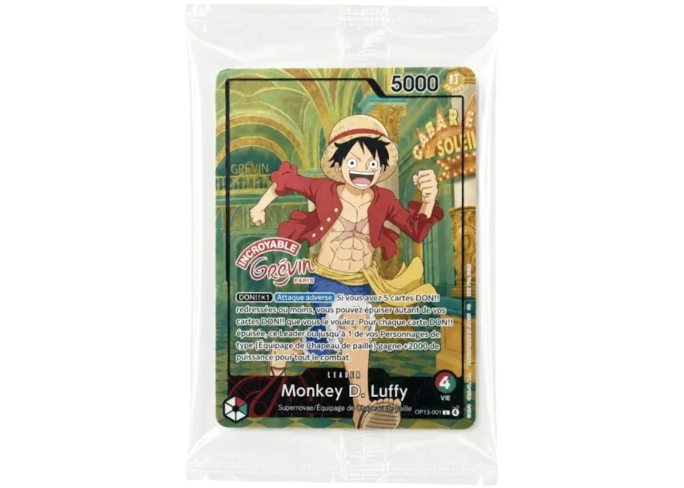 2026 Bandai One Piece Monkey D. Luffy Musée Grévin Paris Special Promo OP13-001 Ungraded - main view